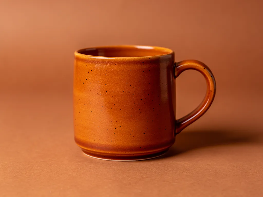 Deep burnt orange Ember ceramic mug